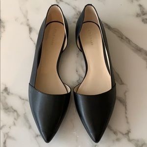 Pointed toe black leather Cole Haan Flats